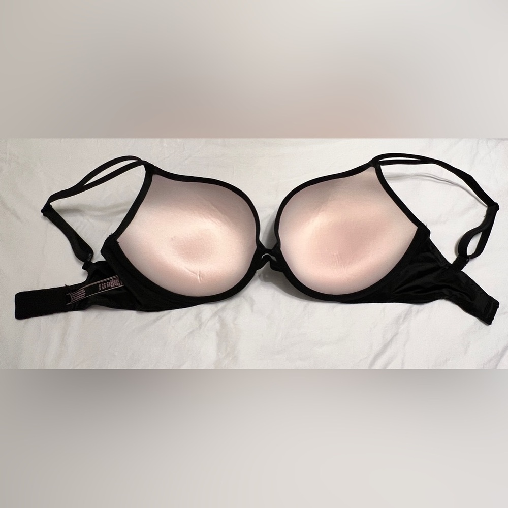 NWOT Victoria’s Secret Very Sexy Black & Black Rhinestones Push Up Bra 34F (DDD) - Picture 5 of 10